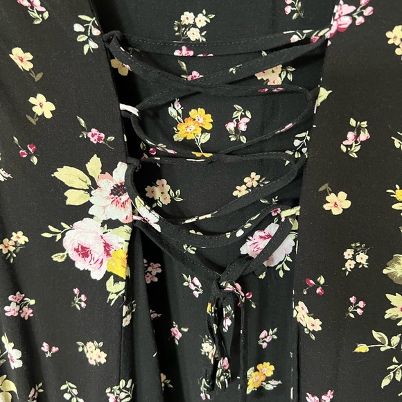 Wild Fable Black Floral Mini Dress sz S - Picture 4 of 6